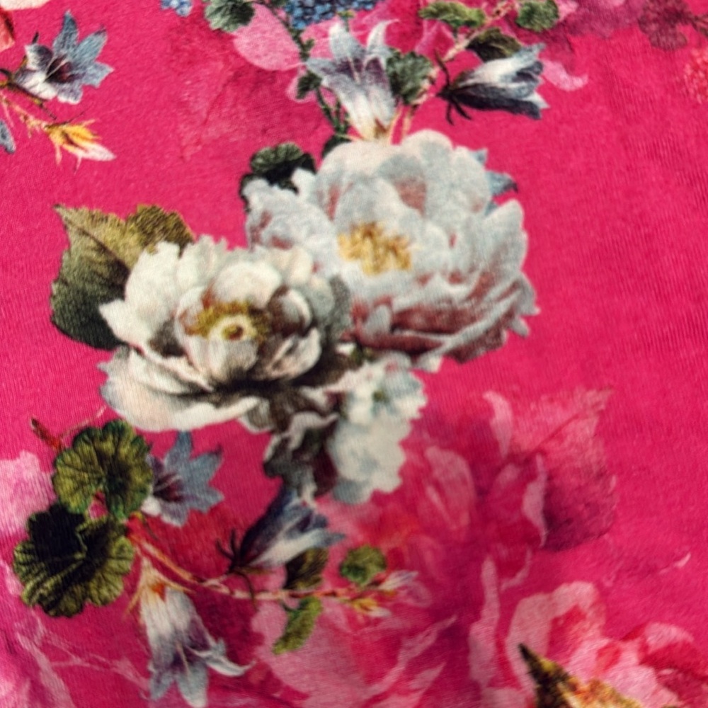 L'AGENCE Pink Floral Short Sleeve Tee - Picture 3 of 3